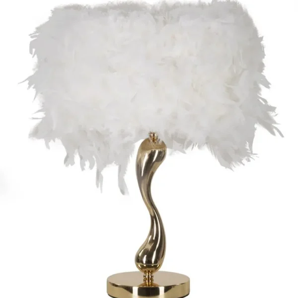 Stolná lampa Cart 47 cm bielo-zlatá