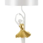Stolná lampa Dancer 64 cm bielo-zlatá