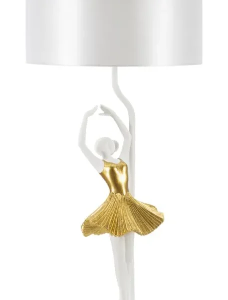 Stolná lampa Dancer 64 cm bielo-zlatá