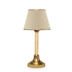 Stolná lampa Denis béžová/zlatá