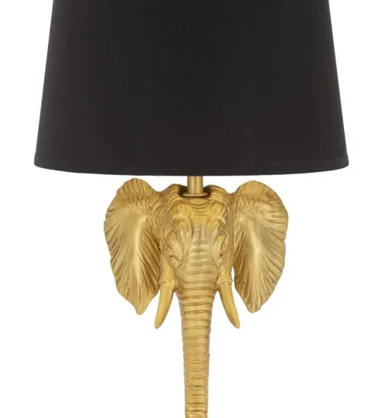 Stolná lampa Elephant 43 cm čierno-zlatá
