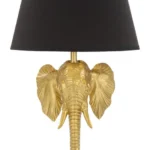 Stolná lampa Elephant 59 cm čierno-zlatá