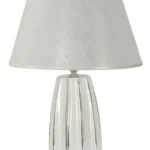 Stolná lampa Emmi 45 cm bielo-strieborná