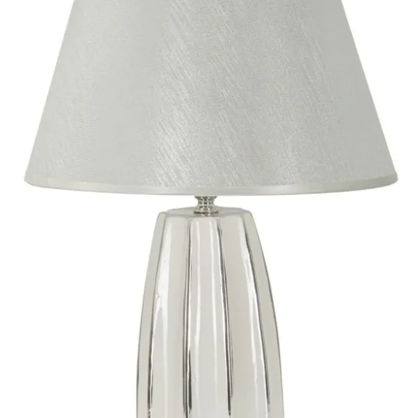 Stolná lampa Emmi 45 cm bielo-strieborná