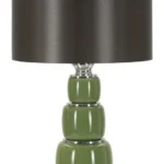 Stolná lampa Eva Tri 55 cm čierno-zelená