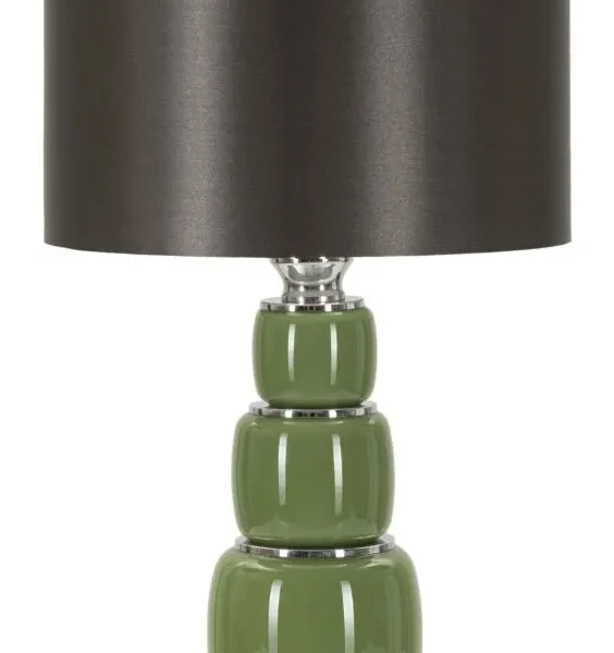 Stolná lampa Eva Tri 55 cm čierno-zelená