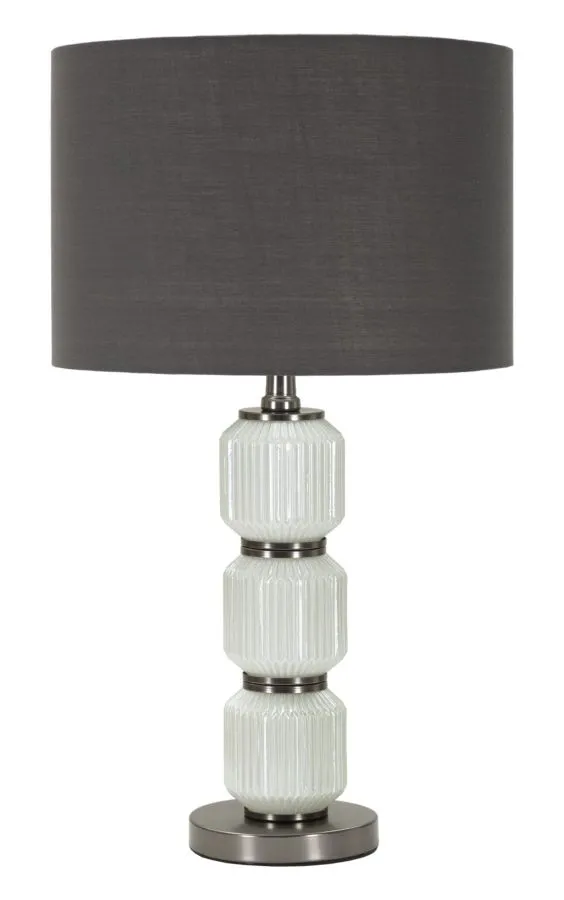Stolná lampa Jasná Trojka 57 cm šedo-biela Stolná lampa Jasná Trojka 57 cm šedo-biela