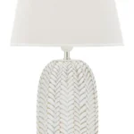 Stolná lampa Leaf 65 cm biela