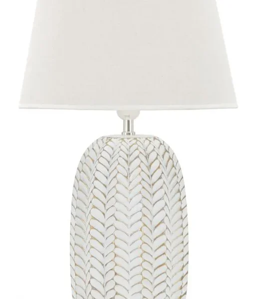 Stolná lampa Leaf 65 cm biela