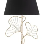 Stolná lampa Leaves 60 cm čierno-zlatá