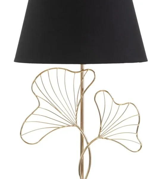 Stolná lampa Leaves 60 cm čierno-zlatá