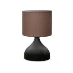 Stolná lampa Mija čierna/hnedá