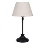 Stolná lampa Milos čierna/krémová