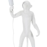 Stolná lampa Opica 55 cm biela