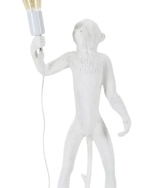 Stolná lampa Opica 55 cm biela