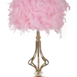 Stolná lampa Tarty 54 cm ružovo-zlatá