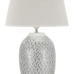 Stolná lampa Vlna 65 cm biela