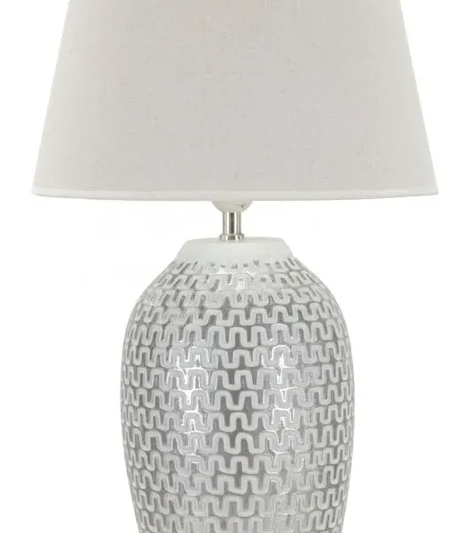 Stolná lampa Vlna 65 cm biela