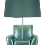 Stolná lampa z polovice storočia 46 cm tyrkysová