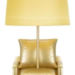 Stolná lampa z polovice storočia 46 cm žltá