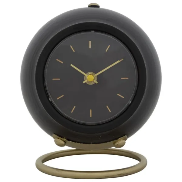 Stolné hodiny Ball 19 cm čierne/zlaté