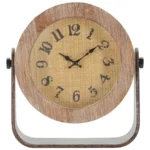 Stolné hodiny Okrúhle 24 cm hnedé