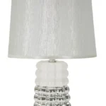 Stolová lampa Čipka 33 cm strieborná