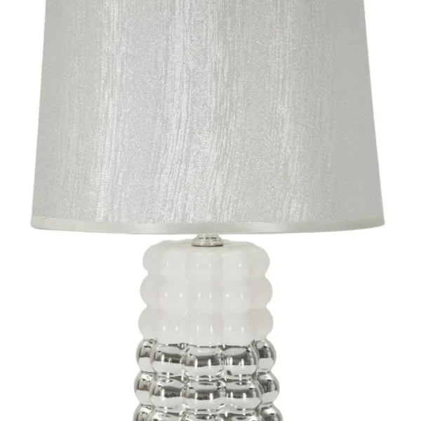 Stolová lampa Čipka 33 cm strieborná