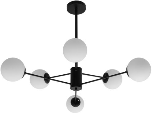 Stropné kovové svietidlo Industriálne 6 APP262-6C čierne Stropné kovové svietidlo Industriálne 6 APP262-6C čierne