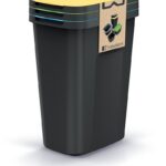 Súprava odpadkových košov COMPACTO FLAS 3x 35 L čierna