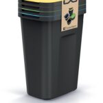 Súprava odpadkových košov COMPACTO FLAS 4x 35 L čierna
