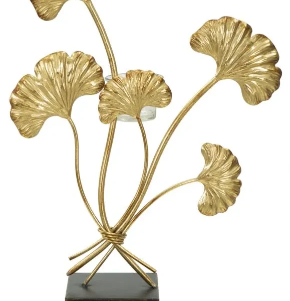 Svietnik Iris 44 cm zlatá/čierna