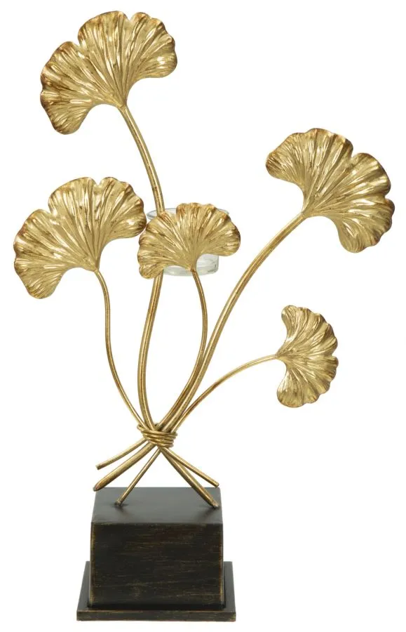 Svietnik Iris 44 cm zlatá/čierna Svietnik Iris 44 cm zlatá/čierna