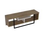 TV stolík ASAL 120 cm dub/biely/čierny