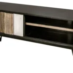 TV stolík Adesso 150 cm z masívu čierny/hnedý