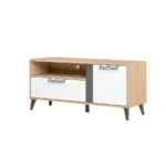 TV stolík Moet 24 120 cm orech americký Jackson/biely/grafit
