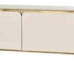 TV stolík Stilig ST120 200 cm ecru/zlatý/mramor