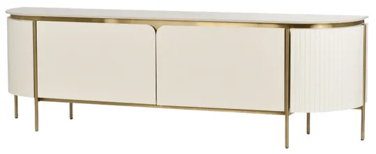 TV stolík Stilig ST120 200 cm ecru/zlatý/mramor