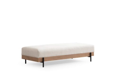 Taburet ETI 158 cm biela/dub prírodný Taburet ETI 158 cm biela/dub prírodný
