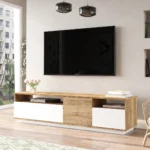 Televízny stolík Houseland Fledro biely/borovica Atlantic