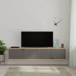 Televízny stolík Houseland Spark dub safírový/antracit