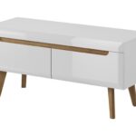 Televízny stolík Nordi 107 cm biely/dub Riviéra