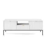 Televízny stolík Nova 154 cm biely/čierny