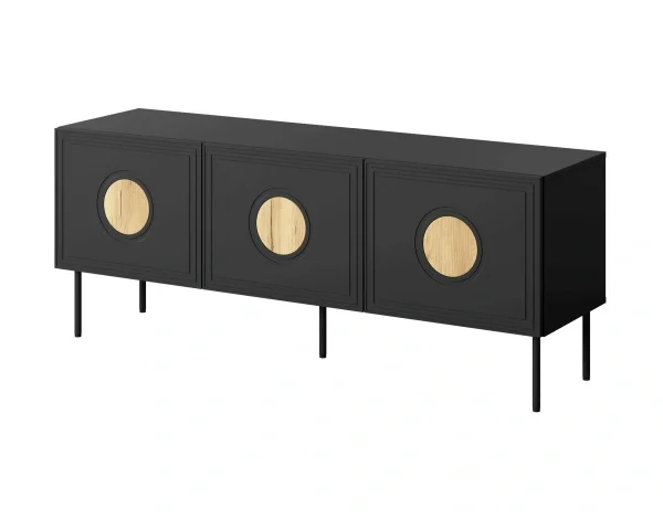 Televízny stolík Palazzo 150 cm čierny/dub craft