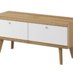 Televízny stolík Primo 107 cm dub Riviéra/biely