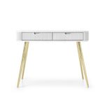Toaletný stolík Zova 103 cm biely/zlatý