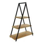 Trojposchodový servírovací podnos Kikas 53 cm bambus