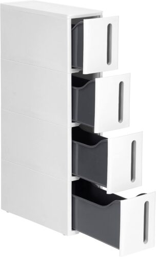 Úložný kuchynský regál BASTEN 84 cm biely Úložný kuchynský regál BASTEN 84 cm biely