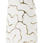 Váza Lia 29 cm biela/zlatá