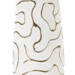 Váza Lia 39 cm biela/zlatá